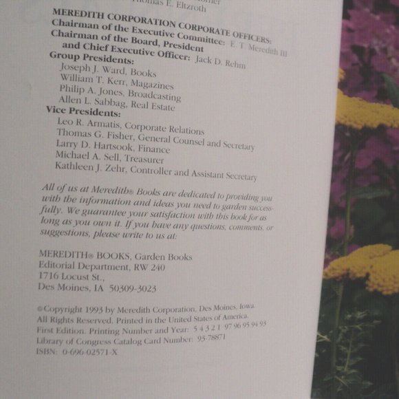 Flower Gardening Perennials by Better Homes and Gardens 1993 Paperback - Picture 3 of 5